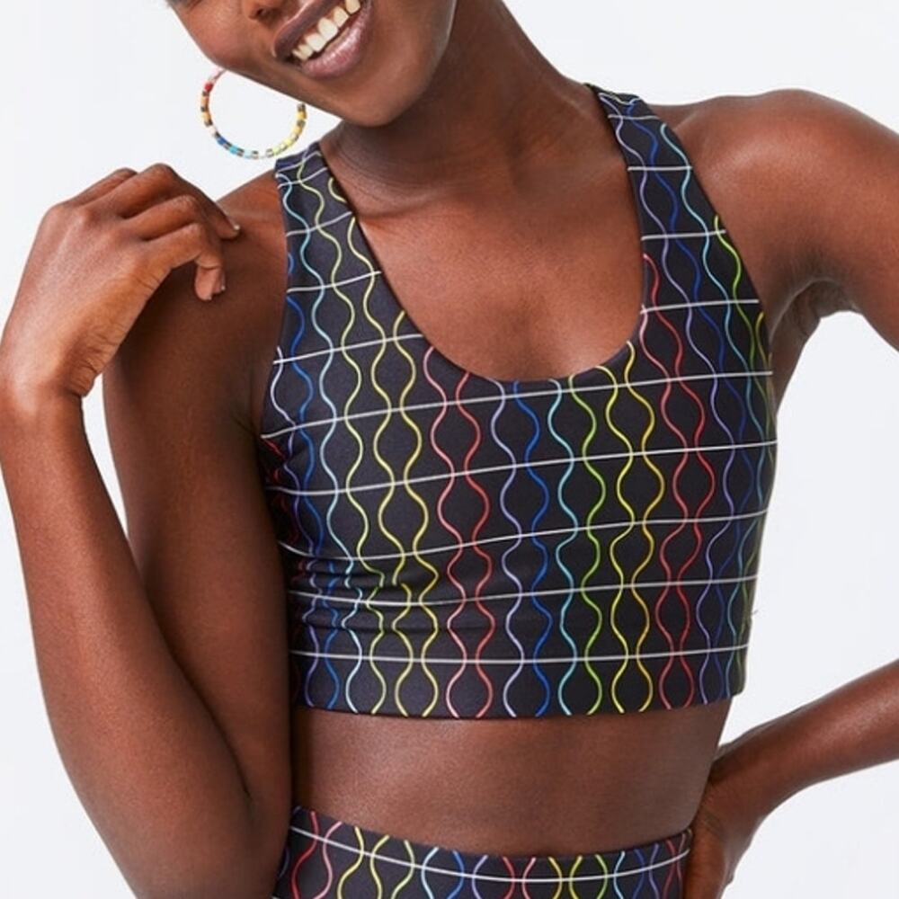NWT - Terez - Rainbow Waves Bra - Size Large